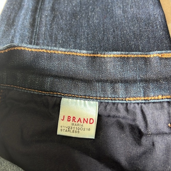 J Brand Maria 98% Cotton Contrast stitch dark denim skinny jeans - Picture 5 of 6